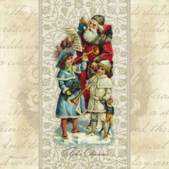 Father Christmas Canvas Art - Stephanie Marrott (24 x 24)