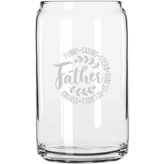 Father Circle Father's Day Etched 16oz Libbey Can Glass