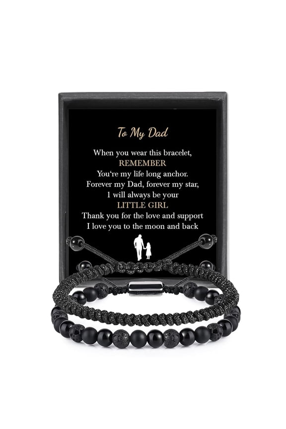 Father Dad Birthday Gifts for Men: To My Dad Bracelet I Love You Fathers Day Gifts for Dad from Daughter - Cool Gifts for Men Bracelets Christmas Anniversary Valentines Birthday Father Day Gifts Idea