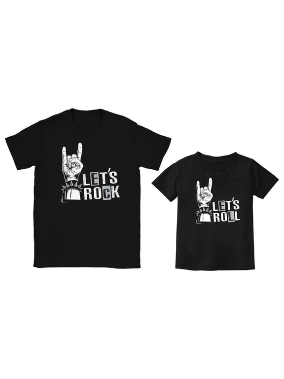 Father Daddy and Son Matching Outfits Fathers Day Funny Dad Shirts for Men Kids Shirt Black 5T