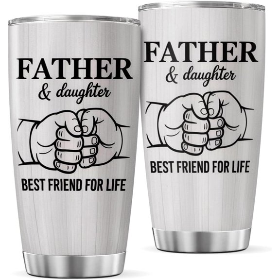 Father And Daughter Best Friend For Life Stainless Steel Tumbler 20 Oz Gift Dad From Insulated Travel Mug Coffee Or Cold Drinks Heat Iced Cool Hot Bottle Outdoor Tea