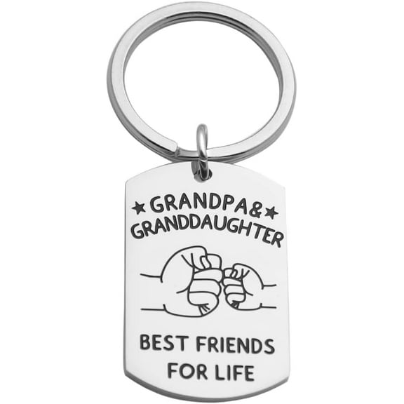 Father Daughter Father Son Best Friends for Life Keychain Fathers Day Gift from Daughter Son Grandpa Keychain Gift