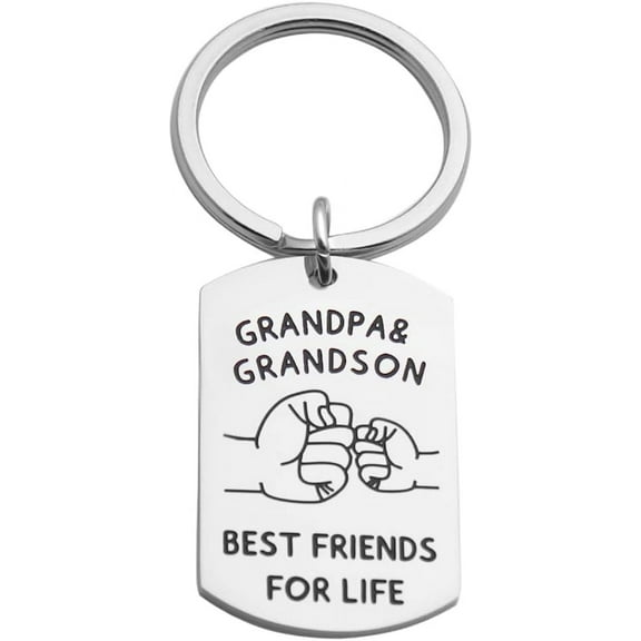 Father Daughter Father Son Best Friends for Life Keychain Fathers Day Gift from Daughter Son Grandpa Keychain Gift