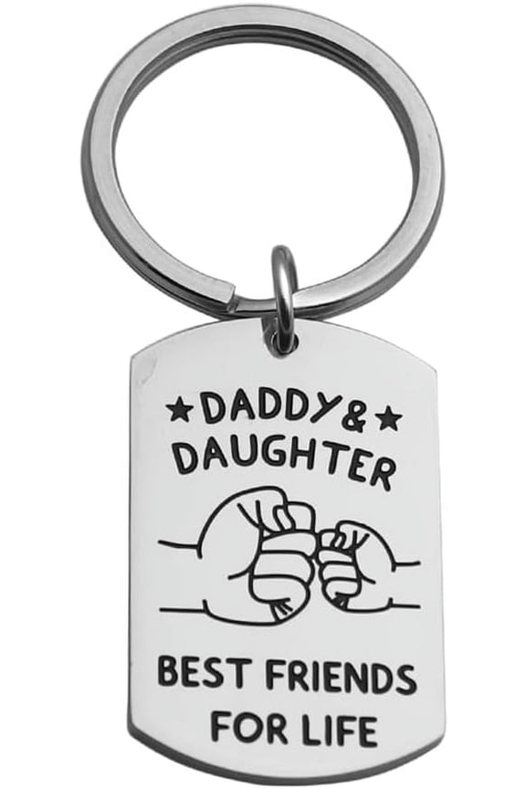 Father Daughter Father Son Best Friends for Life Keychain Fathers Day Gift from Daughter Son Grandpa Keychain Gift
