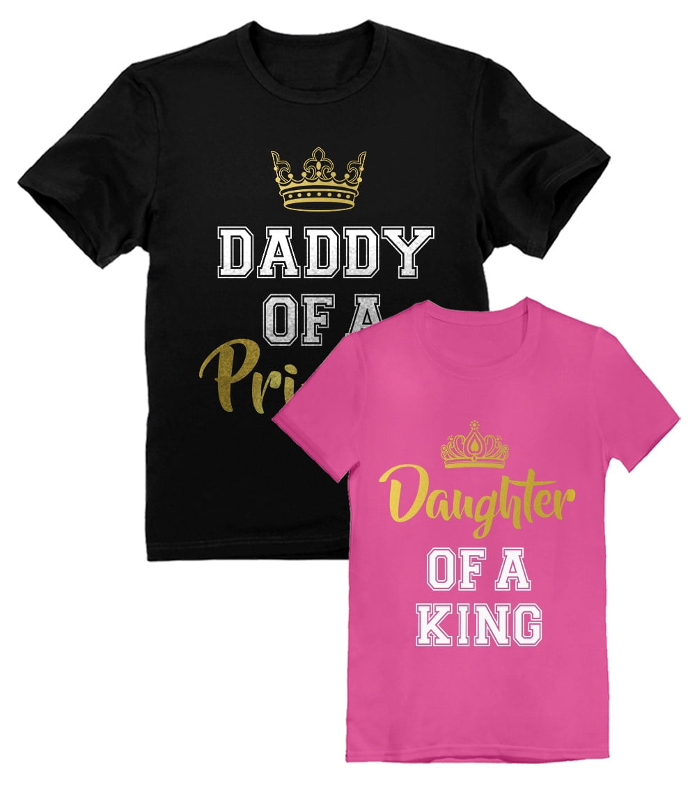 TSTARS Father & Daughter Matching Set Daddy and Me Outfit Dad & Toddler Girl T-Shirts Daddy Black X-Large / Daughter Wow pink 2T