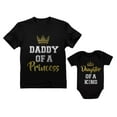 thumbnail image 1 of Father & Daughter Matching Set Gift For Dad & Baby Girl Bodysuit & Men's Shirt man Black Large / baby Black 18M (12-18M), 1 of 7