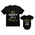 thumbnail image 1 of Father & Daughter Matching Set Gift For Dad & Baby Girl Bodysuit & Men's Shirt man Black XXX-Large / baby Black 12M (6-12M), 1 of 7
