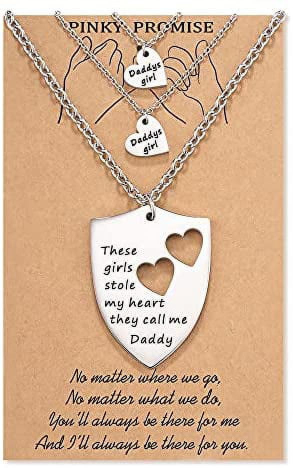 Rekikiu Father Daughter Matching Necklaces Set Ideal Christmas Birthday Gift for Dad and Daughter Walmart