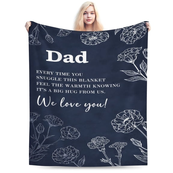Father Day Dad Blanket Loving Dad Gift Blanket From Kids Family Love Blanket Soft Cozy Blanket Home Decor Gift 50x40