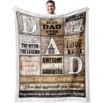 thumbnail image 1 of Father Day Dad Gifts from Daughter, Birthday Gifts for Dad from Daughter, Best Father''s Day Girl Dad Ever Gifts, Gift for Dads Who Wants Nothing, to My Father/Daddy Gift Ideas Blanket 60"x50", 1 of 6