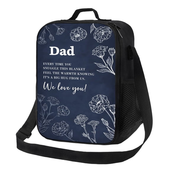 Father Day Dad Lunch Bag Insulated Thermal Box with Shoulder Strap & Handle for Work and Picnic