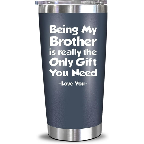 Father Day Gifts For Brother From Sister, Bro - Gifts For Brothers - Best Birthday Gift For Big, Little Brother, Siblings, Brothers In Law, Men - 20 Oz Tumbler Navy