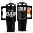 thumbnail image 1 of Father Day Gifts For Dad - Best Dad Ever Tumbler 40Oz - Gift for Daddy, Birthday And Fathers Day from Daughter, Son - Cool, Funny Coffee Mug, Proud Papa Cup for Men, Grandfather, Daddy, Elderly, 1 of 6