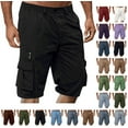 thumbnail image 1 of Father Day Gifts! cllios Cargo Shorts for Men Elastic Waist Shorts Casual Stretch Lightweight Work Shorts Summer Travel Pants with Multi Pockets, 1 of 6