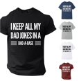 thumbnail image 1 of Father Day Printed Fashionable Men Tennis T Shirt Casual Short Sleeve Crew Neck Soft Blend Top Summer Streetwear, 1 of 6