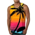 thumbnail image 1 of Father Day Sale!Basketball Palm Tree Tank Top for Men,Hawaii Tank Top Men Cool Novelty Printed Graphic Sleeveless Beach Tank Top,Muscle Shirt for Workout Gym Jogging,Hawaii Summer Vacation Tanks, 1 of 4