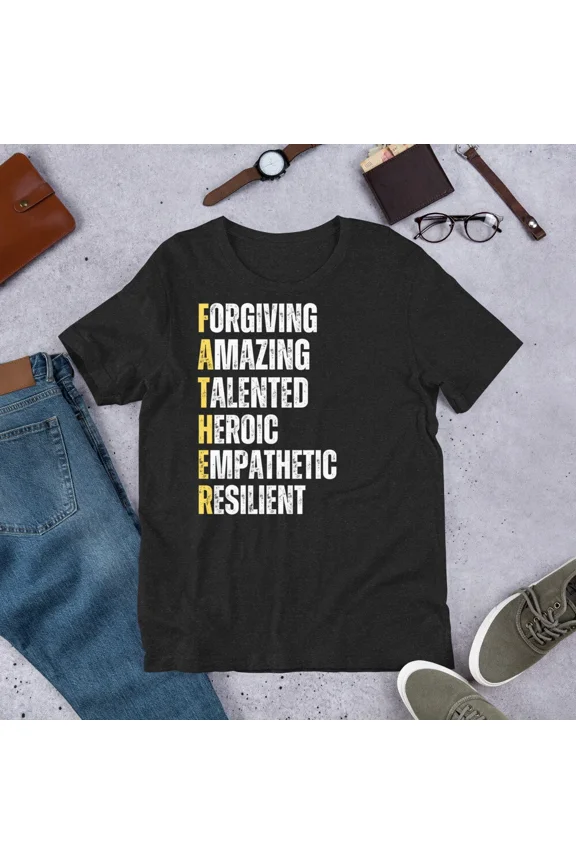 Father Definition Meaningful Dad Humor Heartfelt Gift Unisex T-Shirt up to size 5XL