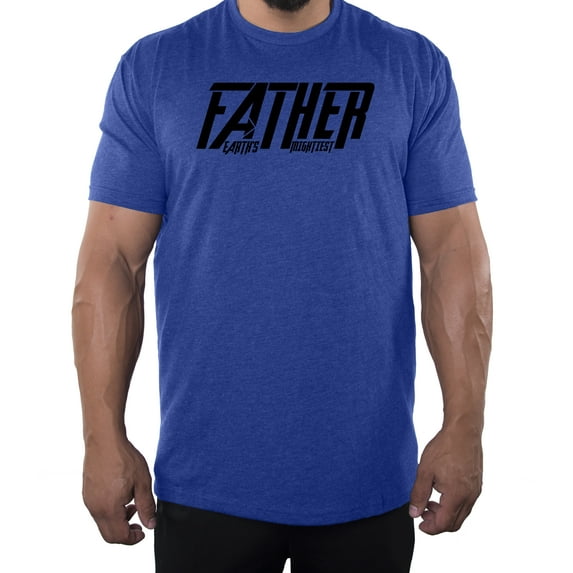 Father Earth's Mightiest, Cool Shirts for Dad, Graphic T-shirts for Men - Royal MH200DAD S18 L