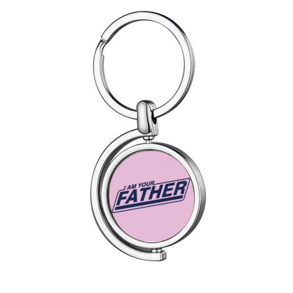 Father Entry Identifies Belong Rotating Keychain Metal Keyring Holder