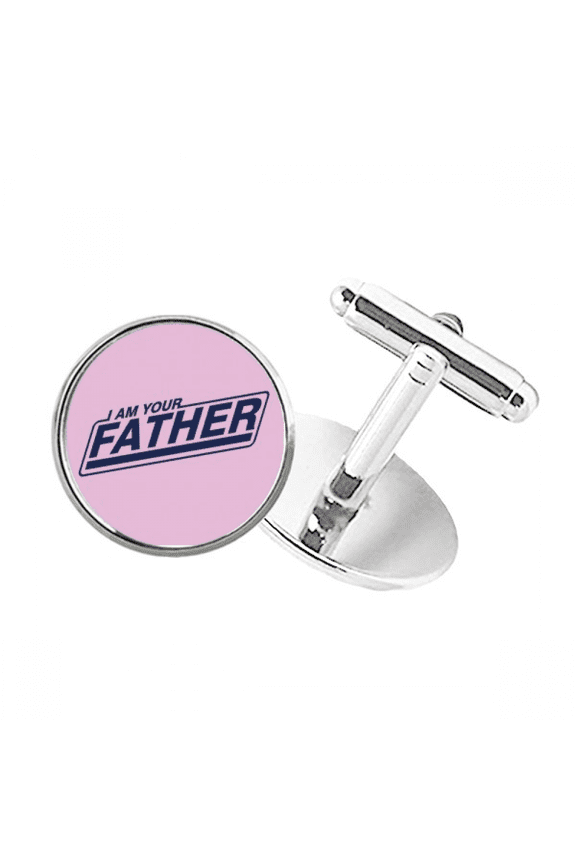 Father Entry Identifies Belong Round Button Cuff Clip Stud Cufflinks