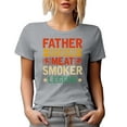 thumbnail image 1 of Father, Husband, Meat Smoker, Legend, Grilling Dad Father's Day & Birthday, Heather Grey T-Shirt, 2XL, 1 of 5