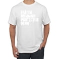 thumbnail image 1 of Father Husband Protector Hero Best Dad Husband Father Gift | Mens Father's Day T-Shirt, White, X-Large, 1 of 4