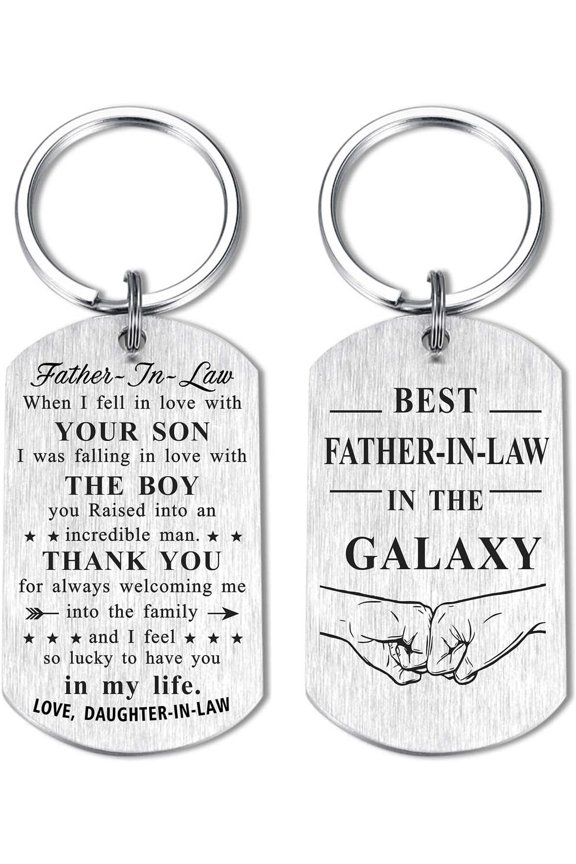 Father In Law Gifts Father-in-law Fathers Day Birhtday Keychain from Daughter