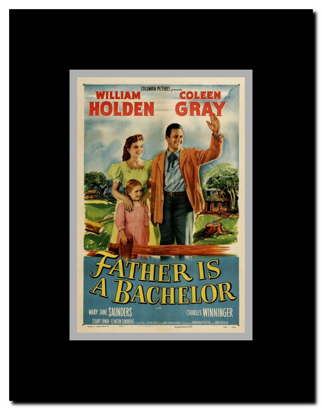 Father Is a Bachelor Framed Movie Poster