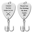 thumbnail image 1 of Father in Law Gift Fishing Lure Father of the Groom Fishing Hooks Gift from Bride Father of the Bride Gift from Groom Fathers Day Thanksgiving Day Birthday Gift for Future Father in Law Fisherman Gift, 1 of 4