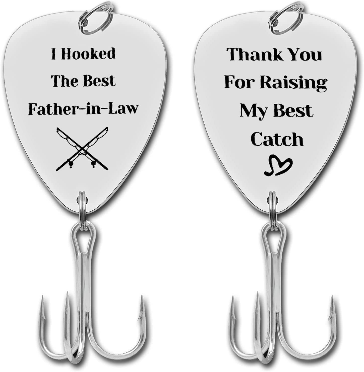 father of the bride fishing lure Gift Custom I Hooked Best Dad Bait Personalized Pike Bass Lure Fishing Box Day Men's Spinner Spoon Jig for Fathers Day /strong Father of the Bride -