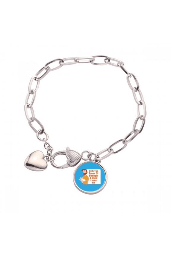 Father Love Great Lighthouse Heart Chain Bracelet Jewelry Charm Fashion