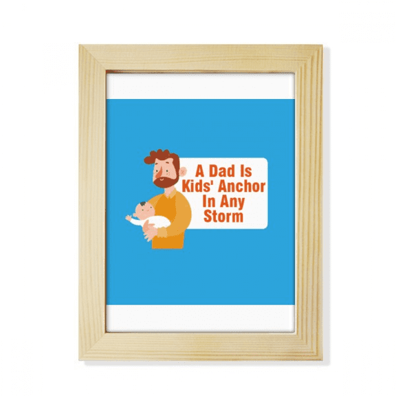 Father Loves Great Harbor Desktop Adorn Photo Frame Display Art Painting Wooden