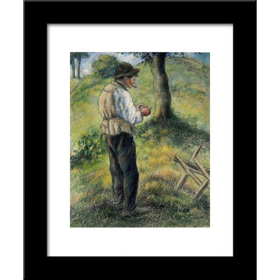 Father Melon Lighting his Pipe 20x24 Framed Art Print by Pissarro, Camille