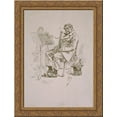 thumbnail image 1 of Father Muck 24x18 Gold Ornate Wood Framed Canvas Art by Felicien Rops, 1 of 2