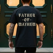 KMNKOREAN LIMITED COMPANY Father Of Mayhem, Daddy and Me Matching T-shirt, Daddy Daughter, Dad Son, Cool Shirt For Father's Day, Gift From Wife, Dad of Girl, Boy Papa