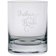 thumbnail image 1 of Father Of The Bride Samantha Font Wedding Party Themed Etched 11oz Crystal Rocks Whisky Glass, 1 of 1
