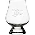 thumbnail image 1 of Father Of The Groomsman Samantha Font Wedding Party Themed Etched 2.5oz Whisky Glass, 1 of 1