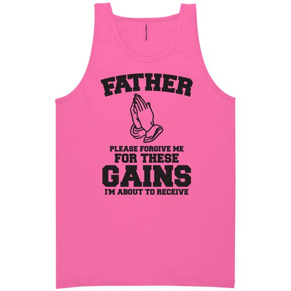 Father Please Forgive Me Neon Tank Top