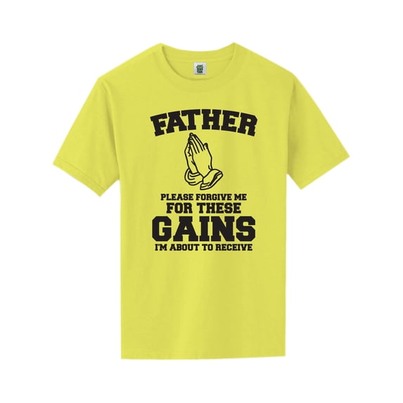 Father Please Forgive Me Short Sleeve Neon T-Shirt