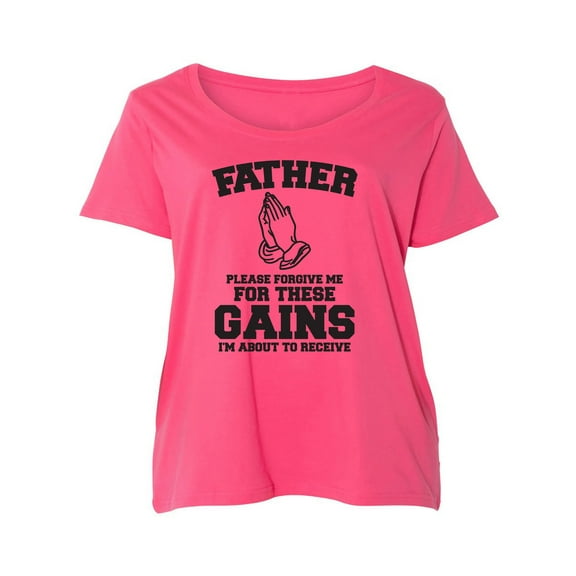Father Please Forgive Me Womens Plus Size Scoopneck Tee