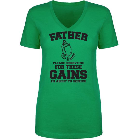 Father Please Forgive Me Womens V-Neck T-Shirt