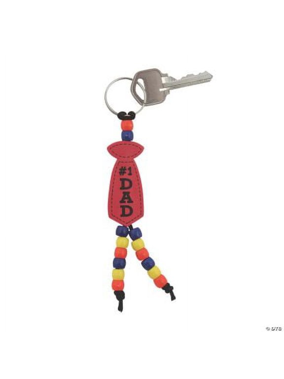 Father'S Day Beaded Keychain 12 - Craft Kits - 12 Pieces