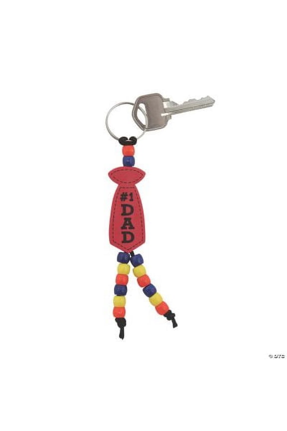 Father'S Day Beaded Keychain 12 - Craft Kits - 12 Pieces