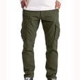 thumbnail image 1 of AXXD Cargo Trousers Work Wear Cargo 6 Pocket Full Pants Cargo Pants for Men Slim Fit Army Green 5XL, 1 of 5