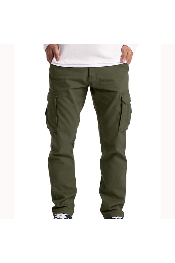 Cargo Trousers Work Wear Cargo 6 Pocket Full Pants Cargo Pants for Men Slim Fit Army Green 5XL