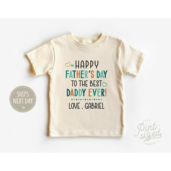 Father'S Day Kids Shirt - I Love My Dad Toddler Shirt - I Love My Dad Sweatshirt - Retro Boys Tee - Father'S Day Natural Shirt, New Born, Baby Shower Gift, New Parents Gift