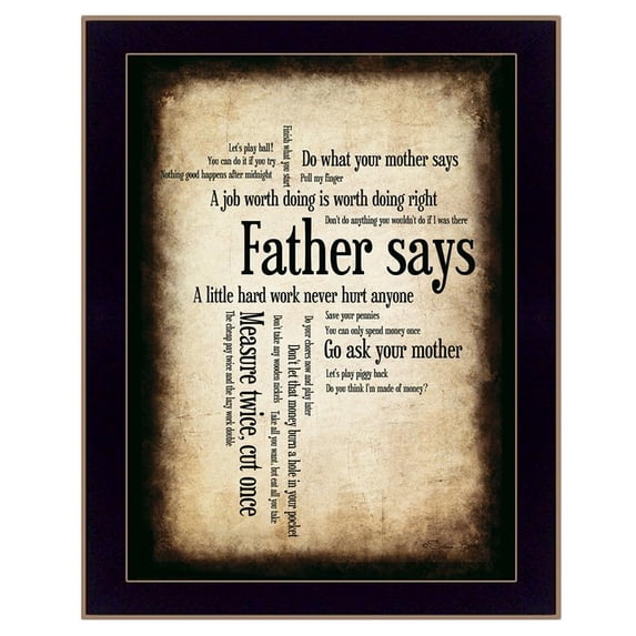 TrendyDecor4U Father Says By Susan Boyle Printed Wall Art SB196-712