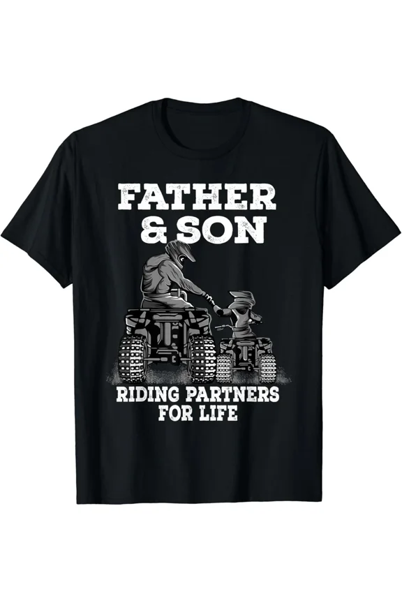 Father Son ATV Riding Partners For Life Offroad Quad Racing Unisex T-Shirt, S-5XL