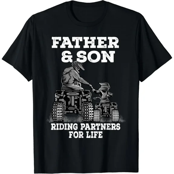 Father Son ATV Riding Partners For Life Offroad Quad Racing Unisex T-Shirt, S-5XL