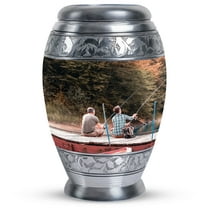 Father And Son Fishing Urn For Ashes Adult Male, Small Cremation Urns For Human Ashes, Funeral Urns For Adult Ashes Men, Urns For Ashes For Women, Burial Urns For Adult Human Ashes, Mini Urn 3inch,1pc